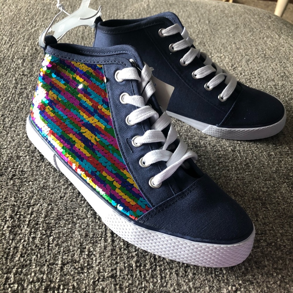 Cat & Jack Navy Zandra high top sneaker